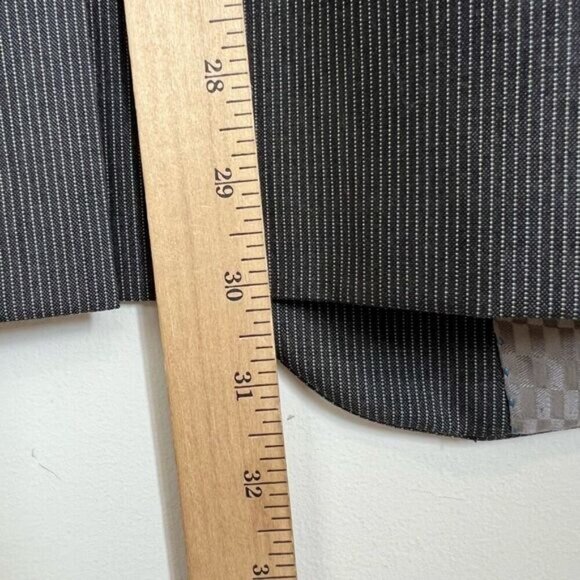 Matinique Men’s 40R Wool Pinstripe Grey Suit Jacket Sports Coat Blazer Formal - Picture 8 of 11